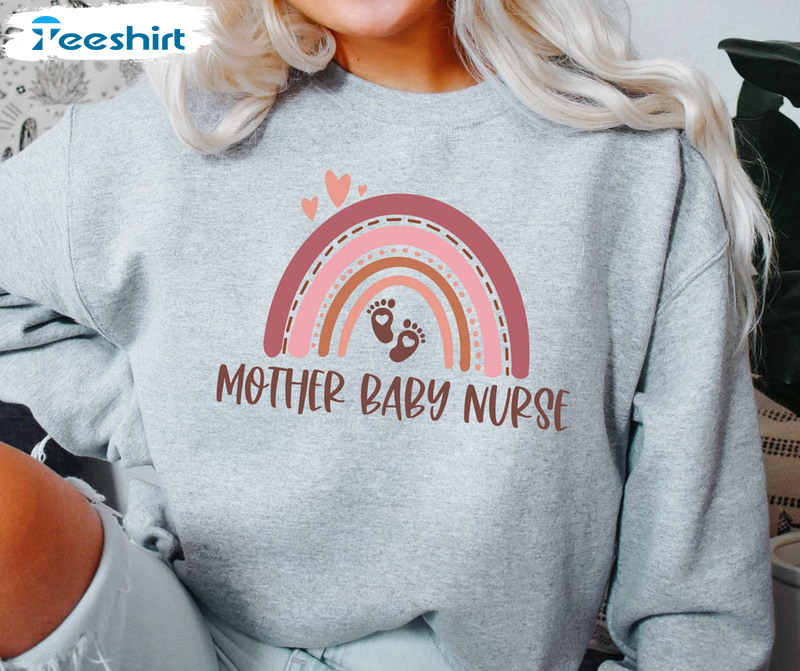 Mother Baby Nurse Gifts, Postpartum Nurse Nursing' Organic Short-Sleeved  Baby Bodysuit