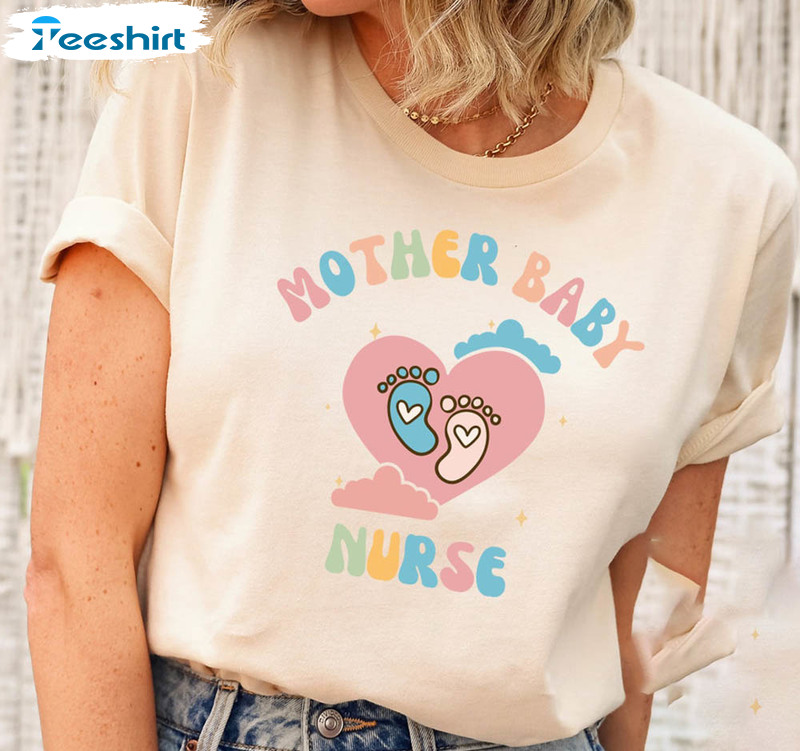 Mother Baby Nurse Gifts, Postpartum Nurse Nursing' Organic Short-Sleeved  Baby Bodysuit