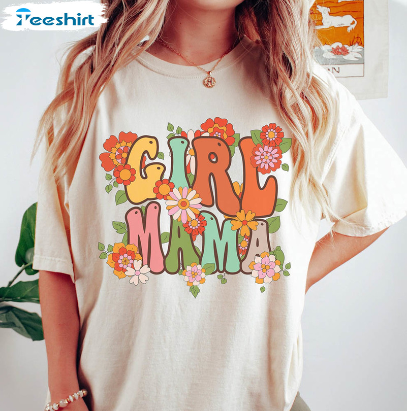 Girl Mama Trendy Shirt, Cute Mom Unisex T-shirt Tee Tops