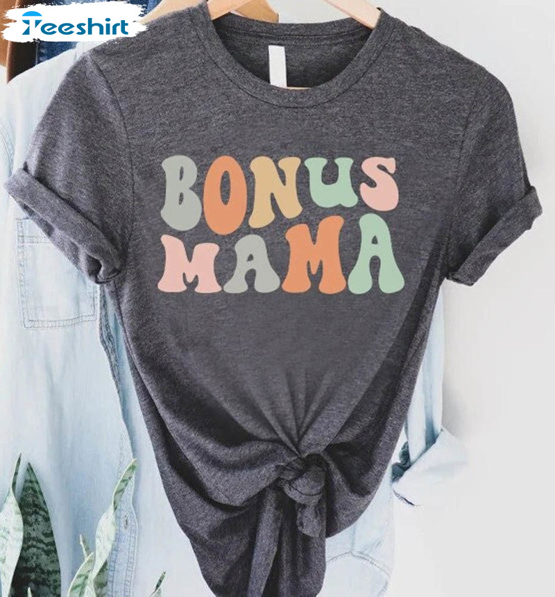 Bonus Mom Vintage Shirt, Retro Mom Day Unisex T-shirt Short Sleeve