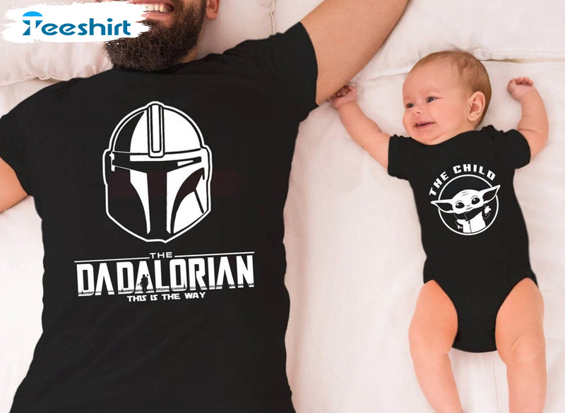 Dadalorian And Child Shirt , First Fathers Day Unisex T-shirt Short Sleeve