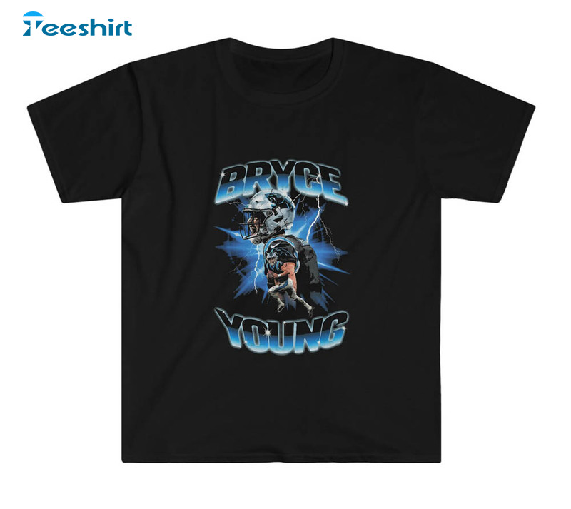 Bryce Young Panthers Trendy Shirt, Vintage Football Short Sleeve Long Sleeve