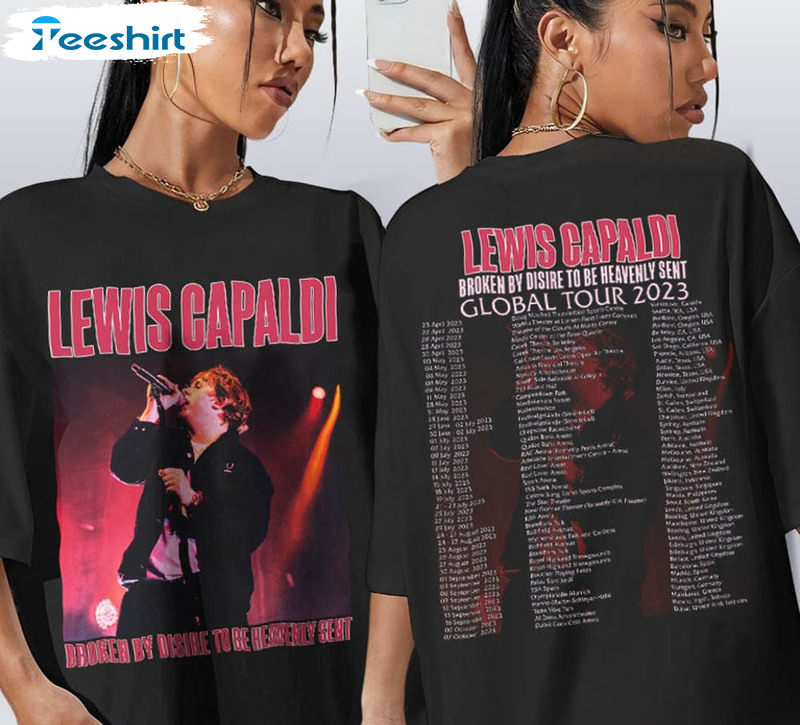 Lewis Capaldi Music Tour Shirt, To Be Heavently Sent Tour Short Sleeve Sweatshirt
