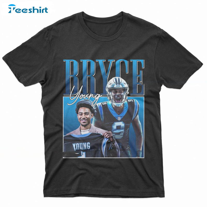 Retro Bryce Young 2023 Overall Pick T Shirt Carolina Panthers