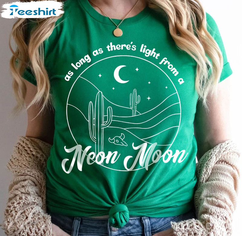 Neon Moon Vintage Shirt, A Neon Moon Night In The Desert Camping Crewneck Unisex Hoodie