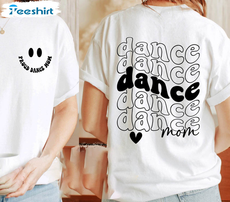 Retro Smiley Dance Mama Shirt, Dance Competition Short Sleeve Tee Tops