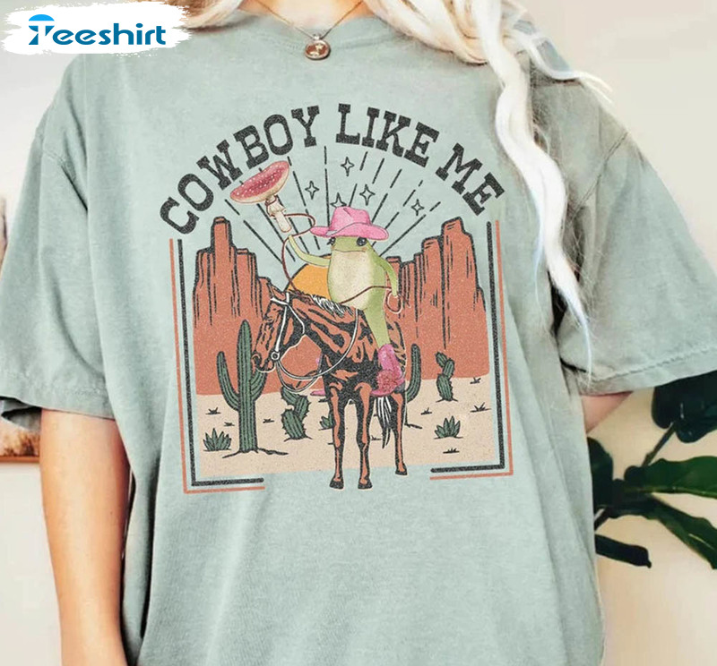 Western Cowgirl Evermore Shirt, Cowboy Frog Funny Unisex T-shirt Short Sleeve