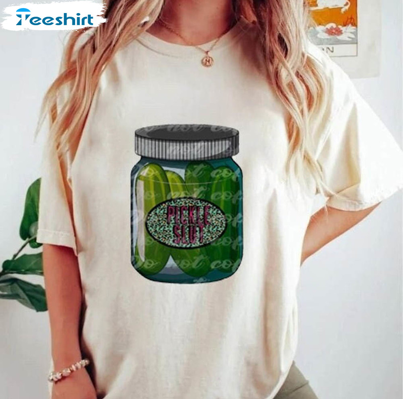 Vintage Canned Pickles Shirt, Canning Hot Peppers Funny Unisex Hoodie Short Sleeve