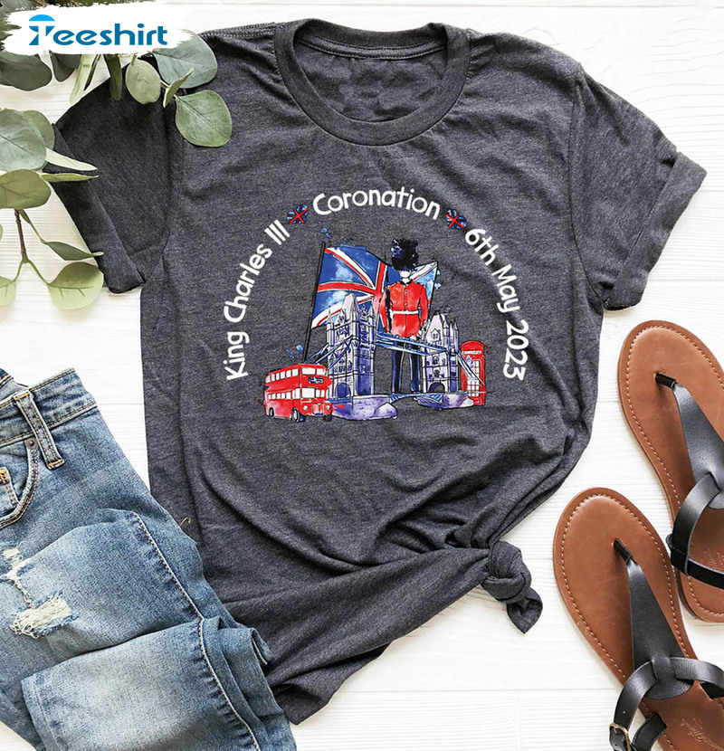 Coronation Party Shirt, Third King Charles Coronation Short Sleeve Unisex T-shirt