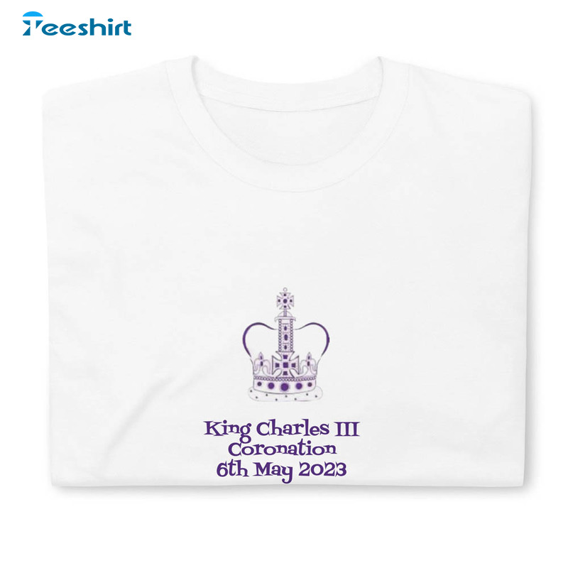 King Charles III Coronation Shirt, Trendy Tee Tops Unisex Hoodie