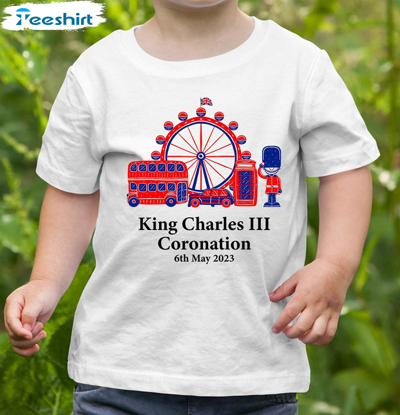 King Charles Iii Coronation Shirt, 6th May 2023 Short Sleeve Crewneck