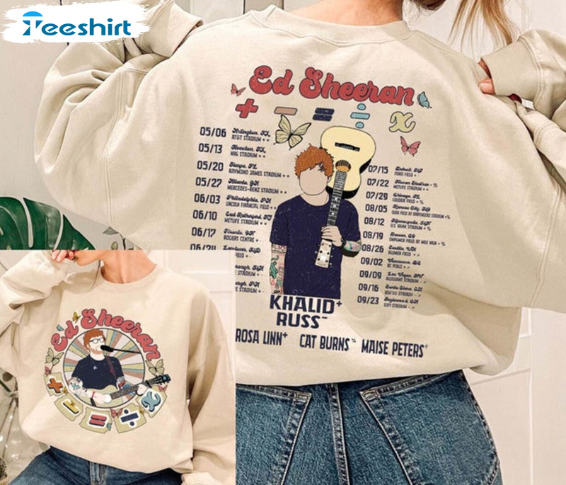 Retro Ed Sheeran 2023 Mathematics Tour Date Shirt