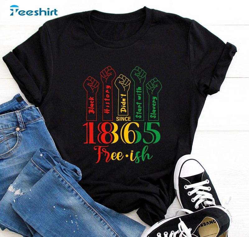 Free Ish Juneteenth 1865 Different Races Skin Shirt