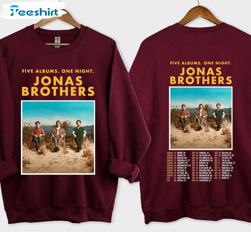 Jonas Brothers Five Albums One Night The Tour 2023 Shirt