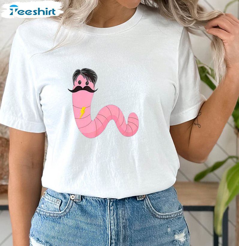 Worm With A Mustache Cute Shirt For All People
