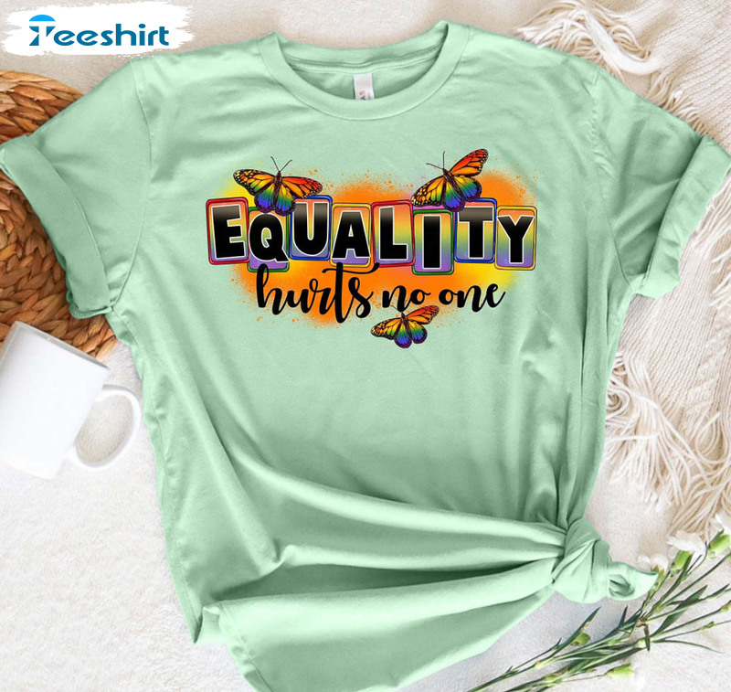 Vintage Butterfly Equality Hurts No One Lgbt Shirt