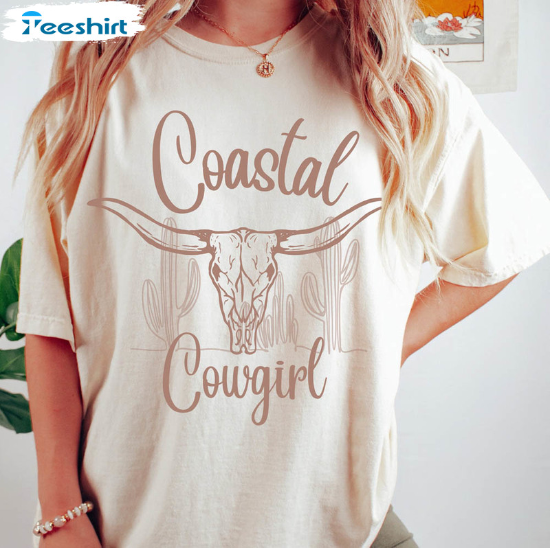 Coastal Cowgirl Summer Bull Skull Shirt