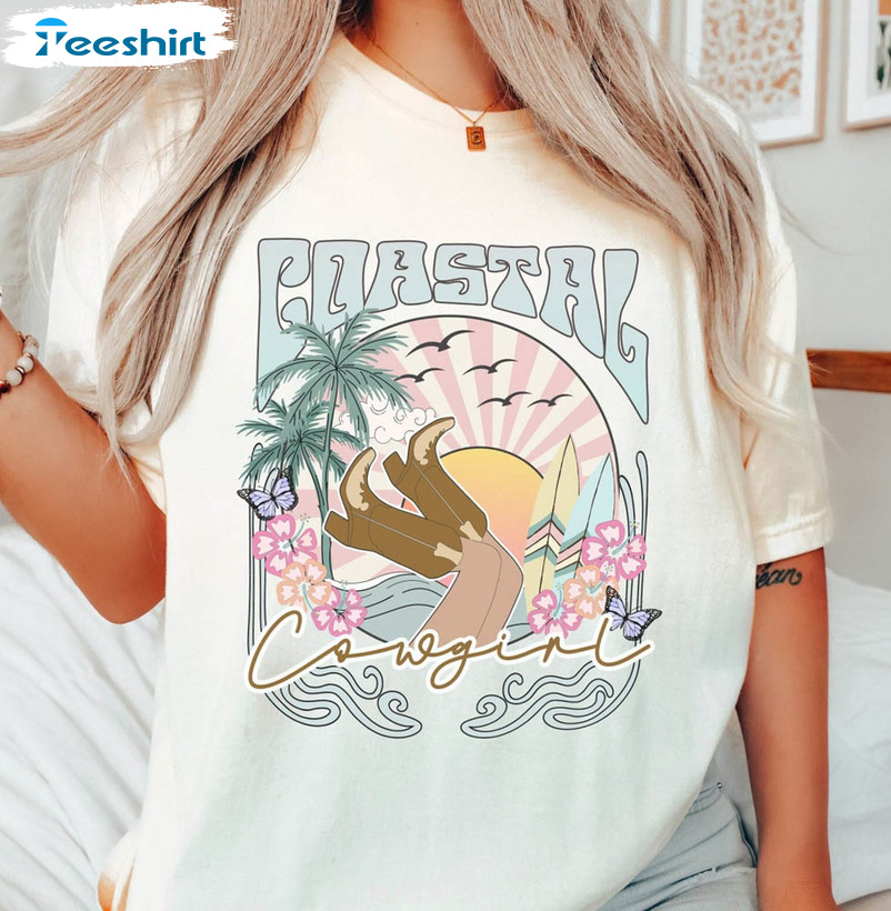 Comfort Western Beach Coastal Cowgirl Shirt