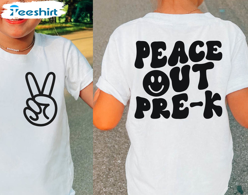 Groovy Peace Out Pre K Last Day Of School Shirt