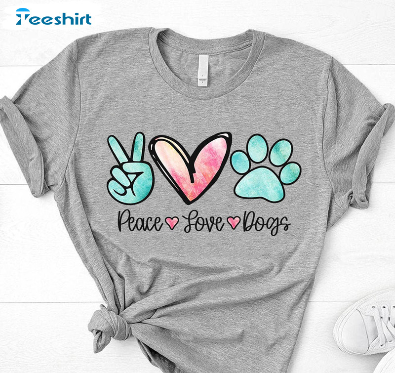 Peace Love Dogs Animal Lover Shirt