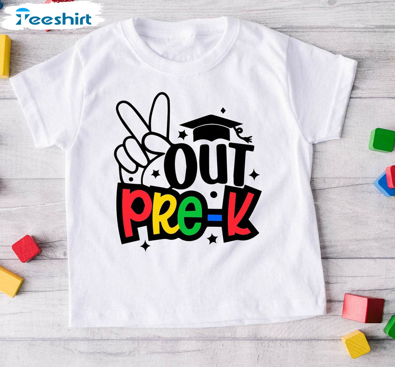 Peace Out Pre-k Grad Party Shirt