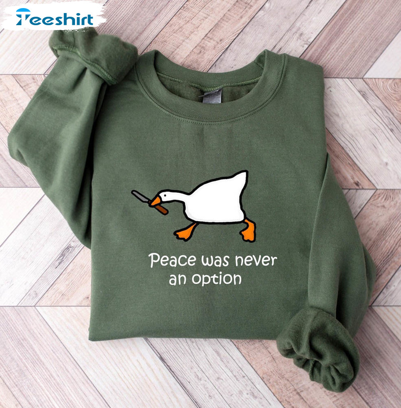 Retro Duck Peace Was Never An Option Shirt