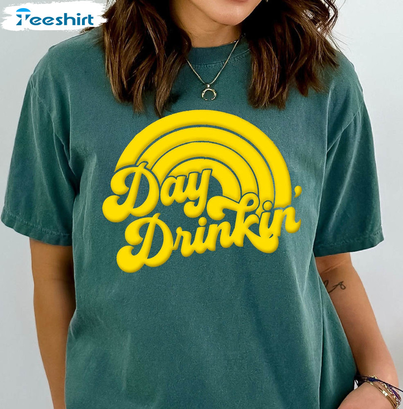 Day Drinkin Rainbow Retro Shirt