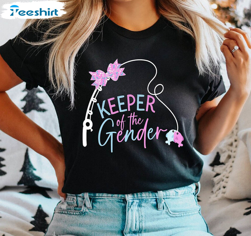 Fishing Keeper Of The Gender Unique Pregnancy Shirt