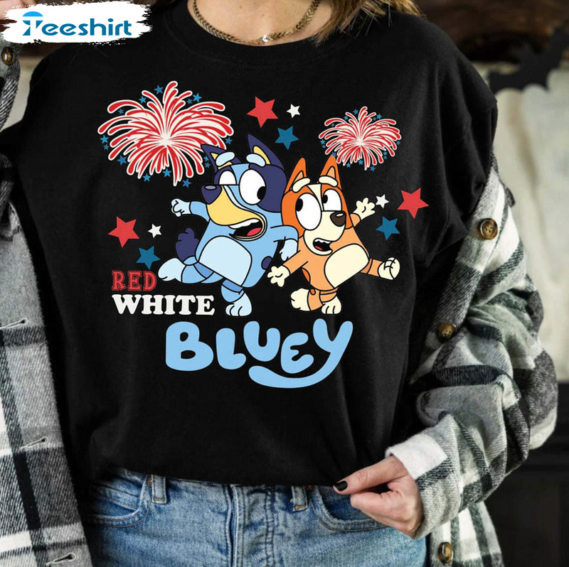 Bluey And Bingo 4th July Independence Day Shirt