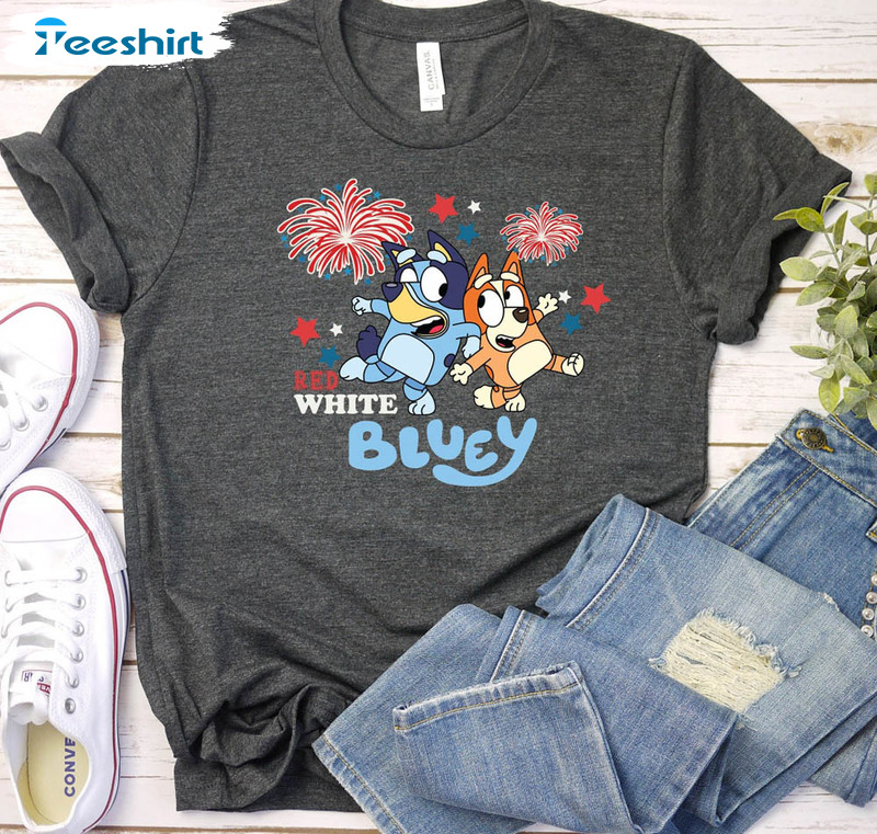Independence Day Red White And Bluey Cute Shirt