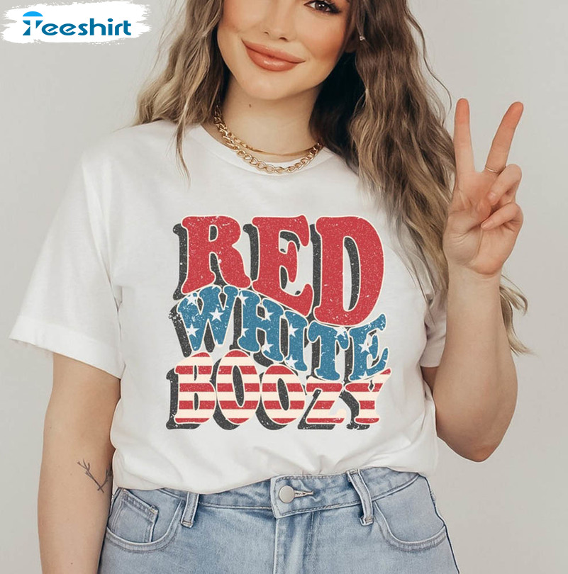 Red White And Boozy American Flag Shirt