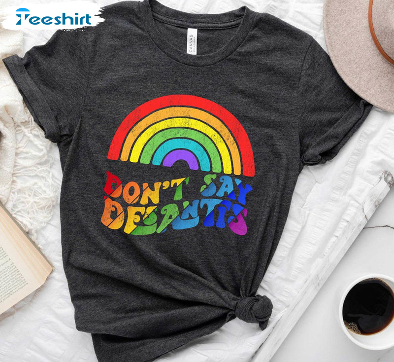 Don't Say Desantis Retro Lgbt Lesbian Shirt