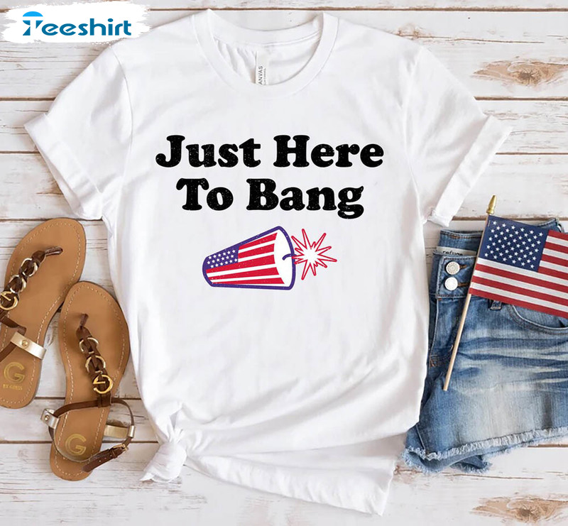 Just Here To Bang 4th Of July Vintage Shirt