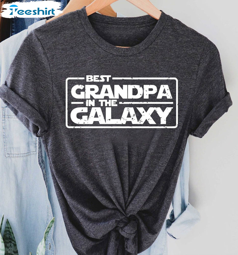 Best Grandpa In The Galaxy Star Grandpa Shirt