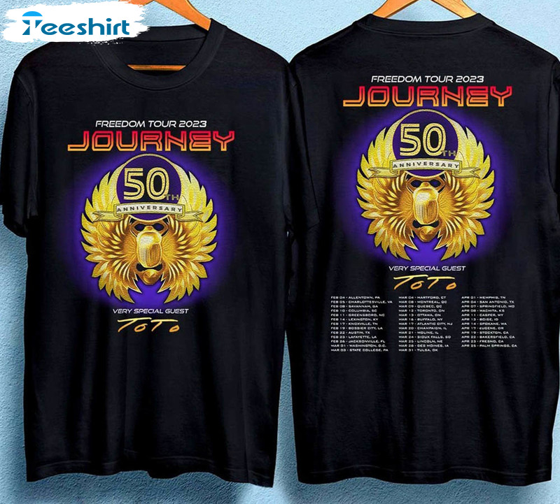Journey Freedom Tour 2023 50th Anniversary Music Tour Shirt