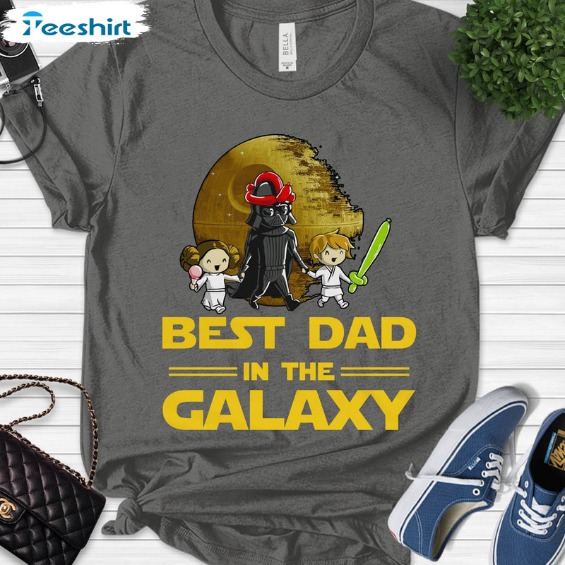Best Dad In The Galaxy Funny Shirt For Dad