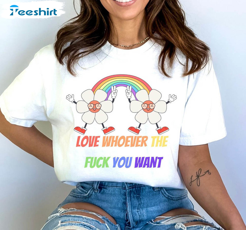 Love Whoever The Fuck You Want Retro Pride 2023 Shirt