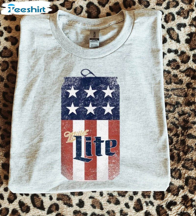 Miller Lite American Flag Shirt