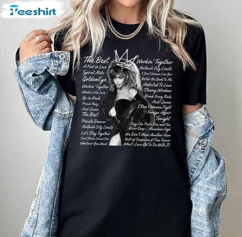 Tina Turner Song List Rock N Roll Shirt