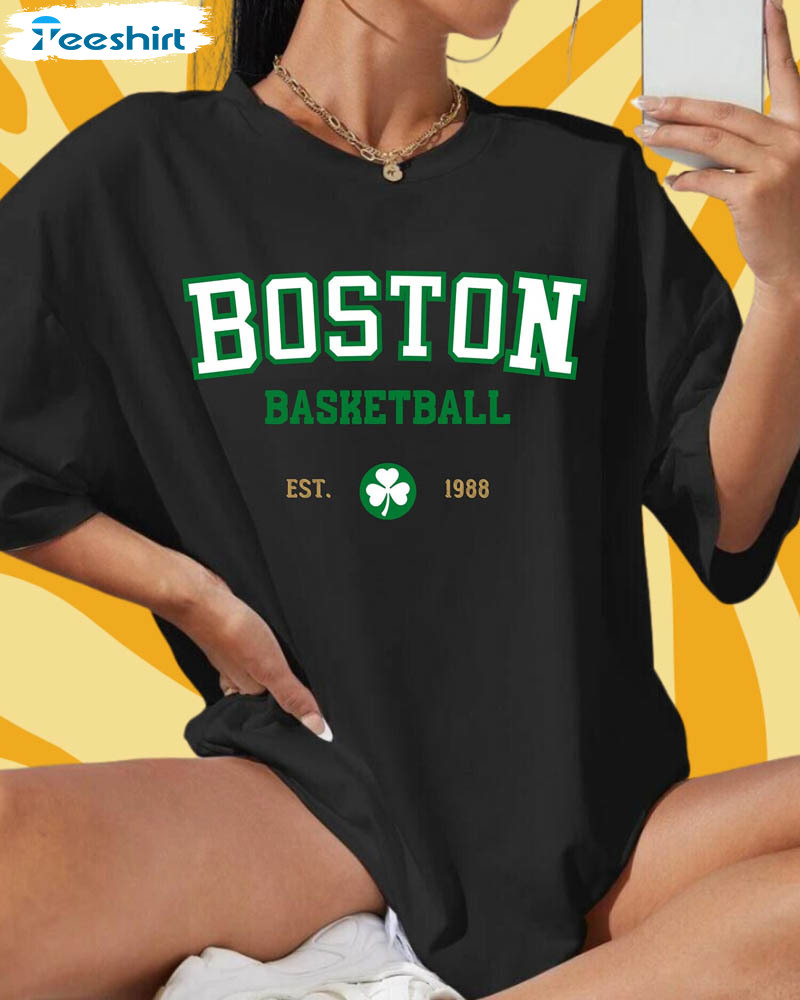 Boston Celtics Retro Basketball Sports Shirt