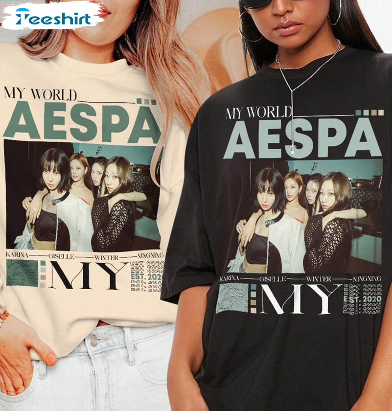 Aespa Kpop My World Album Music Shirt
