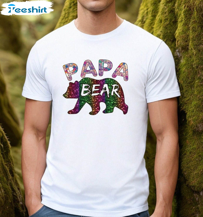 Papa Bear Colorful Shirt For Papa
