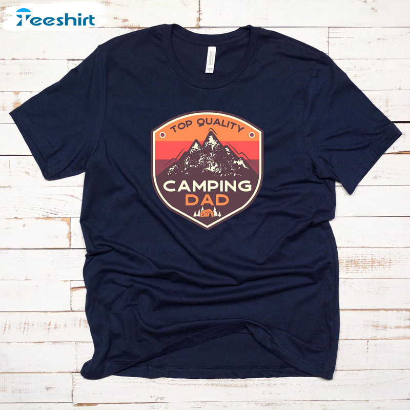 Top Dad Camping Groovy Shirt