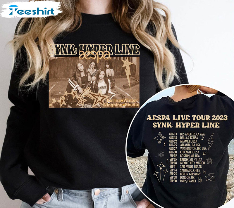 Vintage Aespa Synk Hyper Line Album Shirt