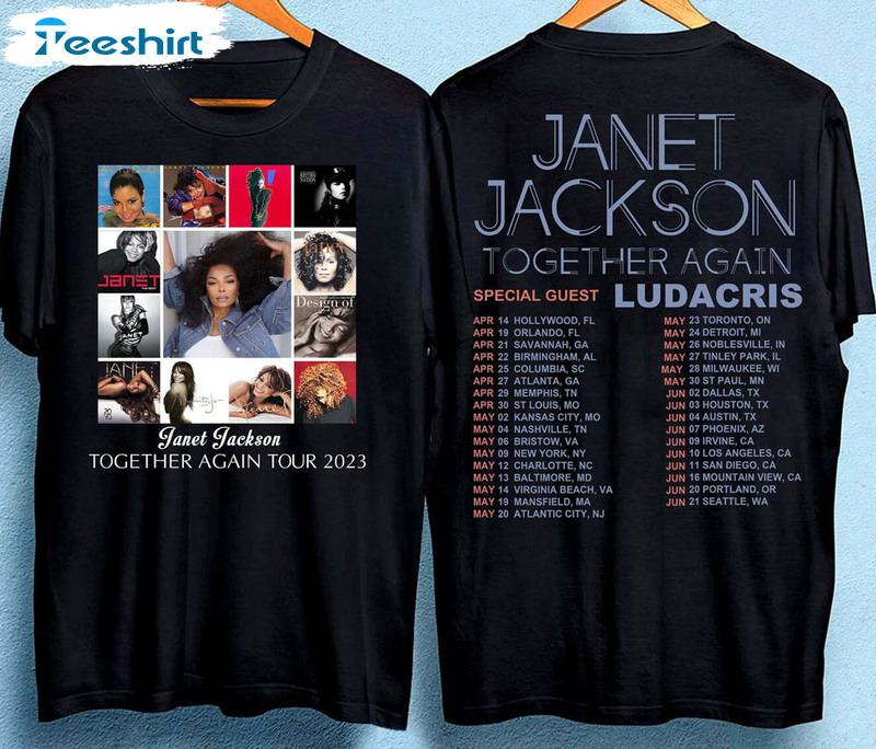 Janet Jackson Together Again Tour 2023 Music Shirt