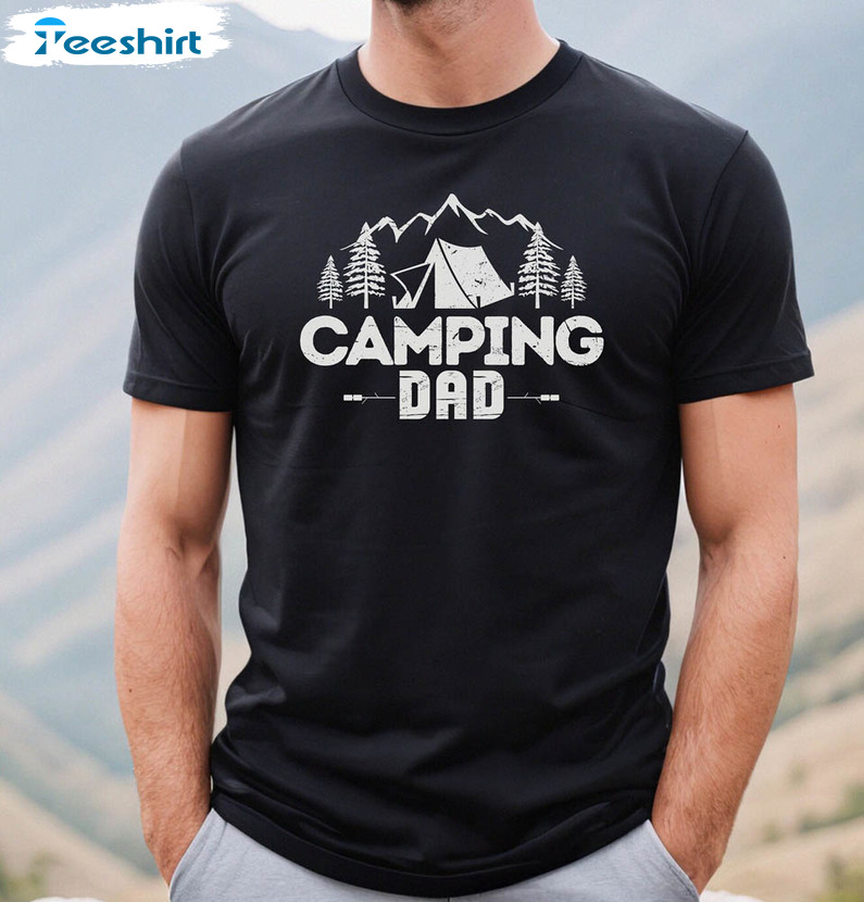 Cool Camp Dad Fun Camping Shirt