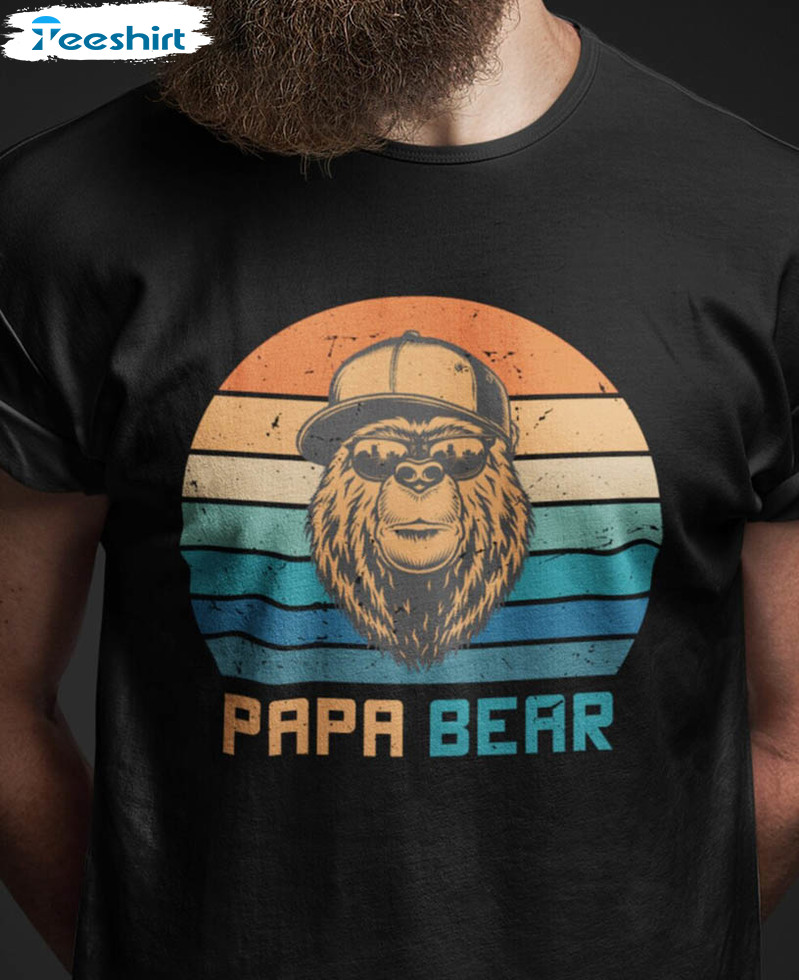 Papa Bear Cool Dad Shirt For Family