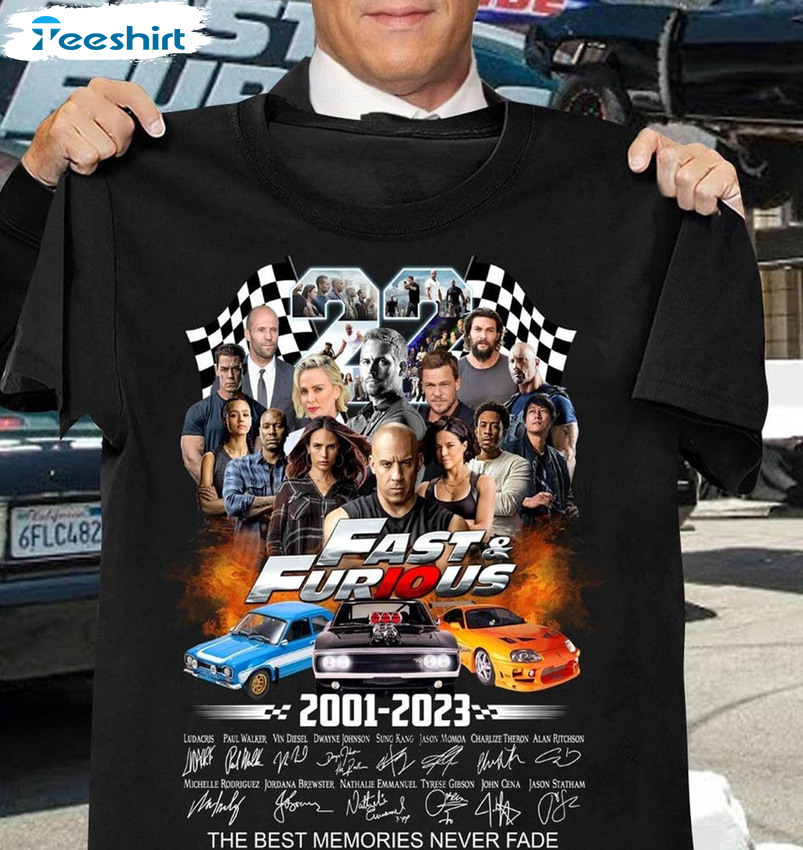 22 Years Of The Fast And Furious Movie Shirt