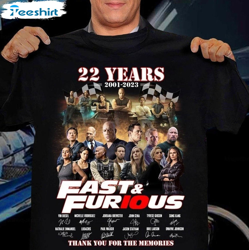 Thank You For The Memories The Fast And The Furious Shirt
