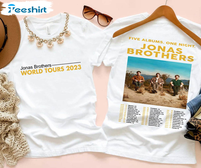 Jonas Brothers Five Albums One Night The Tour 2023 Shirt